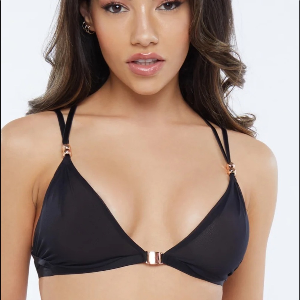 Savage Gathered Mesh Strappy Bralette